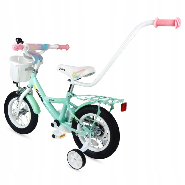 ROWER DZIECIĘCY ROWEREK 12 cali DLA DZIEWCZYNKI KOSZYK + PROWADNIK GRATIS