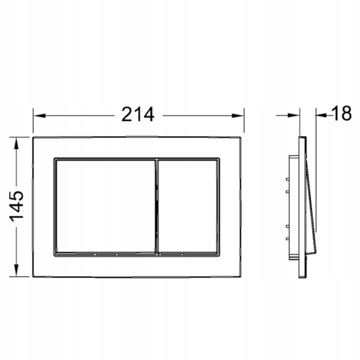 Przycisk spłukujący do WC Tece Base biały połysk 9240700