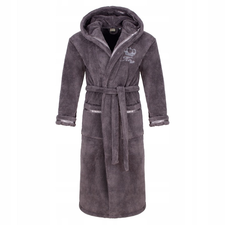 SZLAFROK Z KAPTUREM L CIEPŁY GRUBY męski L super jakość