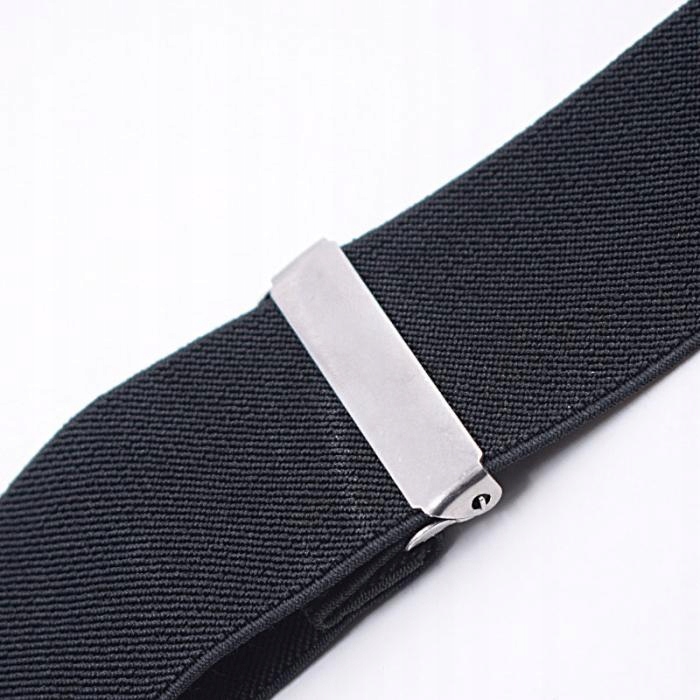 SZELKI do spodni MĘSKIE szerokie podwójne eleganckie czarne MOCNE