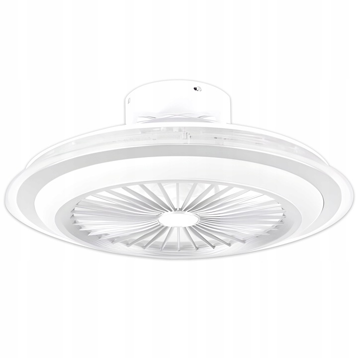 WENTYLATOR SUFITOWY WIATRAK PLAFON LAMPA LED 51 CM DUŻY APLIKACJA