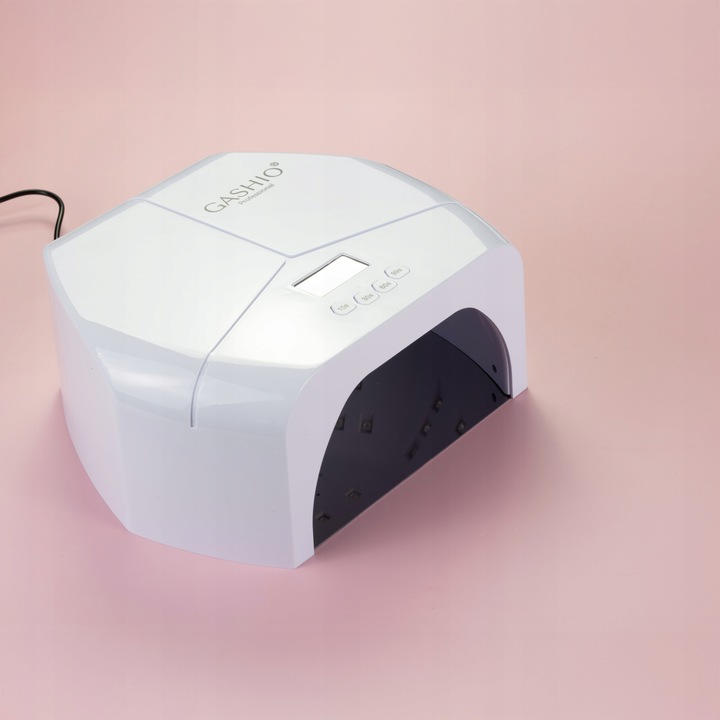 LAMPA DO PAZNOKCI UV LED DO ŻELI HYBRYDY 268W MOCNA DUAL LED LUSTRZANE DNO