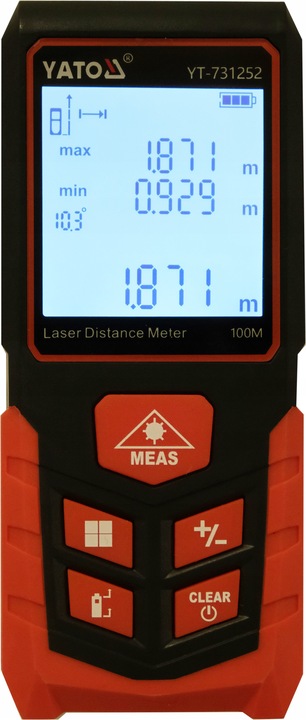 DALMIERZ LASEROWY CYFROWY MIERNIK ODLEGŁOŚCI 100M YATO