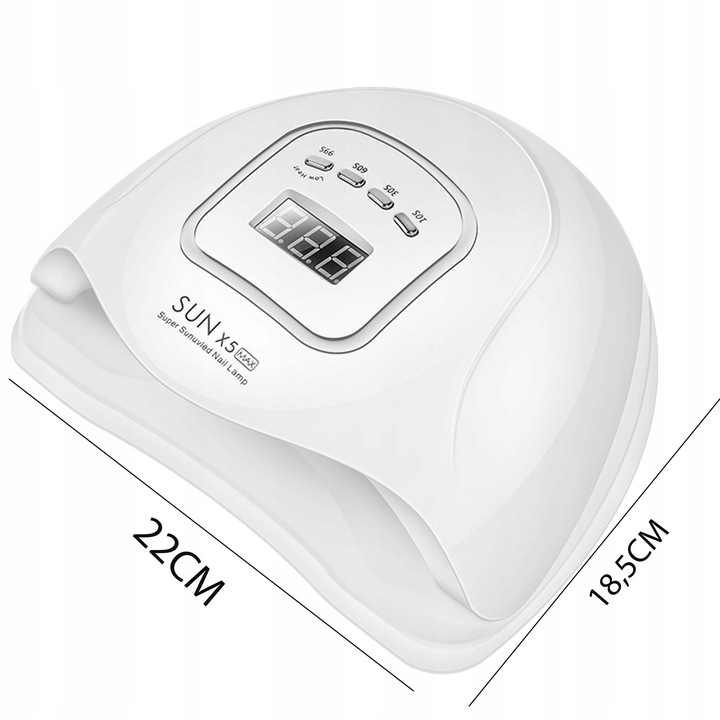 LAMPA DO PAZNOKCI SUN X5 MAX UV LED DO HYBRYD ŻELI MOCNA 80W HYBRYDY