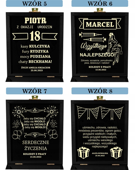 Zastrzyk gotówki prezent na urodziny 18 30 40 50 60 śmieszny pudełko grawer