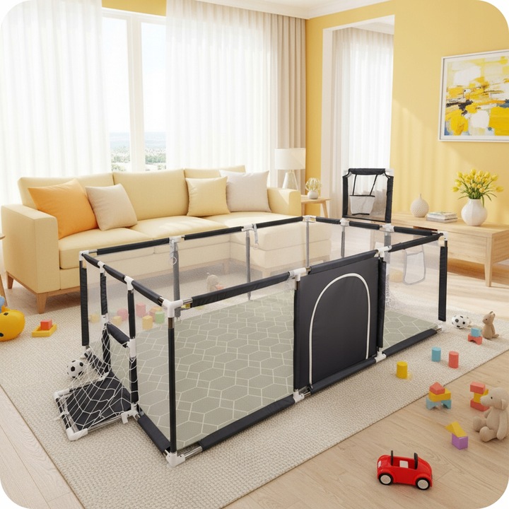 PRIMABOBO Kojec dla dziecka TEO MAX z Koszem Bramką basen 180x120cm