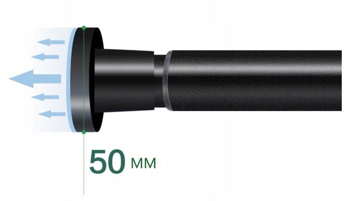 DRĄŻEK NA UBRANIA ROZSUWANY KARNISZ 110-200 ŚR. 25