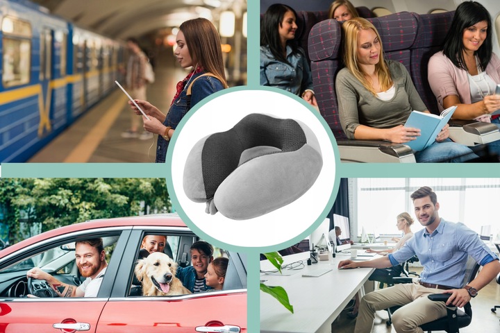 PODUSZKA PODRÓŻNA TURYSTYCZNA ROGAL NA SZYJĘ ZAGŁÓWEK DO SAMOCHODU MEMORY