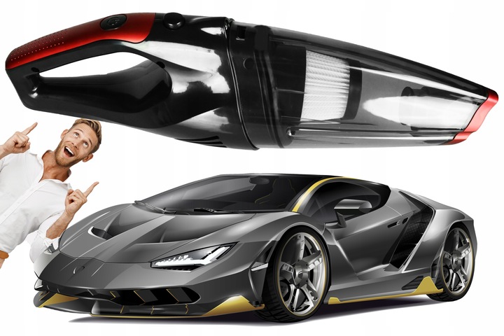 ORYGINALNY ODKURZACZ CYKLONOWY SAMOCHODOWY BEZPRZEWODOWY 400W BEZWORKOWY XL