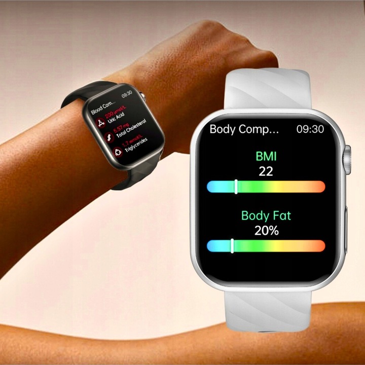 SMARTWATCH Z FUNKCJĄ POMIARU CUKRU GLUKOZA AMOLED MT500 CIŚNIENIE MENU Pl