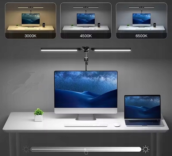 Lampka Biurkowa LED na Biurko Szkolna Lampa Kreślarska do Biura z