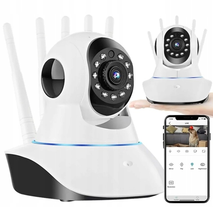 NIANIA INTELIGENTNA KAMERA NA ŻYWO TRYB NOCNY z MIKROFONEM