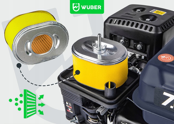 SILNIK SPALINOWY BENZYNOWY ZAGĘSZCZARKI GLEBOGRYZARKI 7KM 19MM OHV + OLEJ