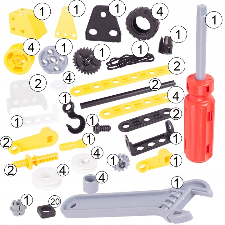 Klocki konstrukcyjne dla dzieci MEGA KONSTRUKTOR duży zestaw elementów
