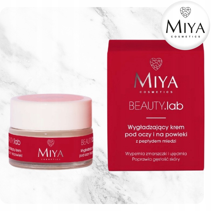 Wygładzający Krem Pod Oczy i Na Powieki z Peptydem Miedzi 15 ml Miya