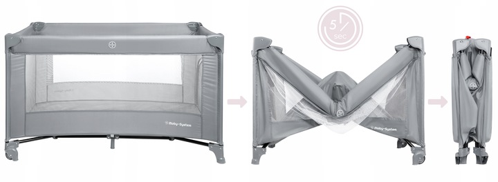 Łóżeczko Turystyczne Kojec Dla Dziecka Podrózny z Materacem Składany