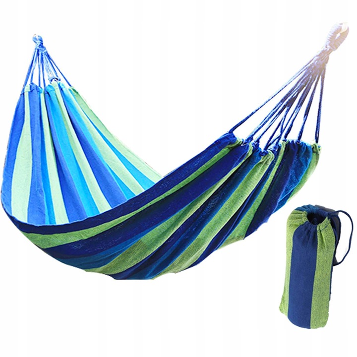 DUŻY MOCNY XXL HAMAK 1-OSOBOWY 200x80 200kg