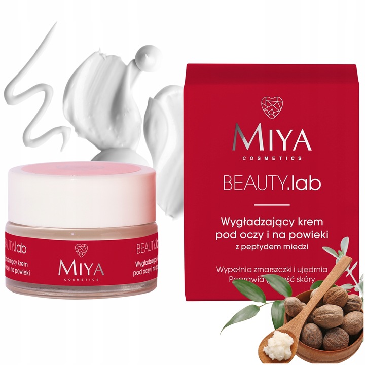 Wygładzający Krem Pod Oczy i Na Powieki z Peptydem Miedzi 15 ml Miya