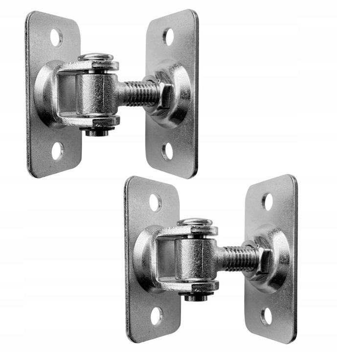 ZESTAW 2X ZAWIAS DWUSTRONNY M12 REGULOWANY PŁYTKA PRZYKRĘCANY BRAM