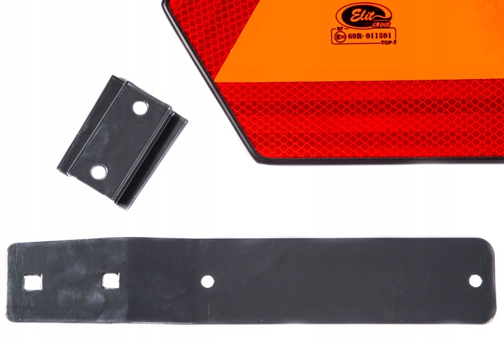 TRÓJKĄT OSTRZEGAWCZY Z UCHWYTEM POJAZD WOLNOBIEŻNY METAL POLSKI HOMOLOGACJA