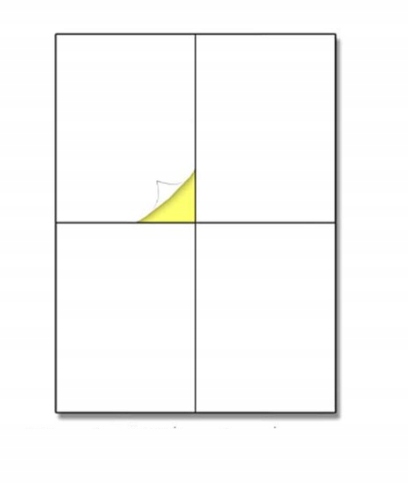 Etykiety samoprzylepne A4 100 arkuszy 105x148mm do DRUKARKI Matowy Papier