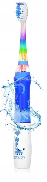 SONICZNA SZCZOTECZKA DO ZĘBÓW DLA DZIECI 3-12 LAT NIEBIESKA ŻYRAFKA SEAGO