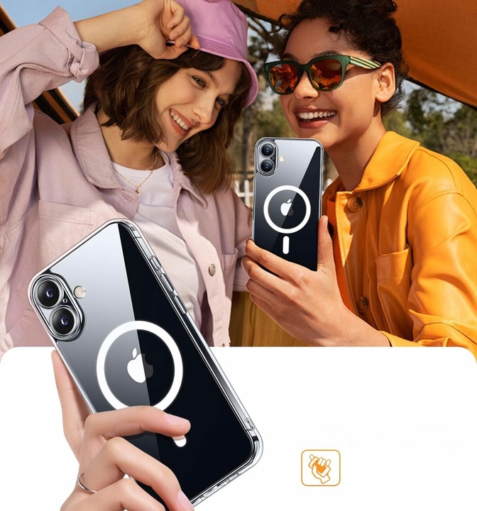 Etui PRZEZROCZYSTE do iPHONE 16 do MagSafe Clear Case + 2 SZTUKI SZKŁO 9H