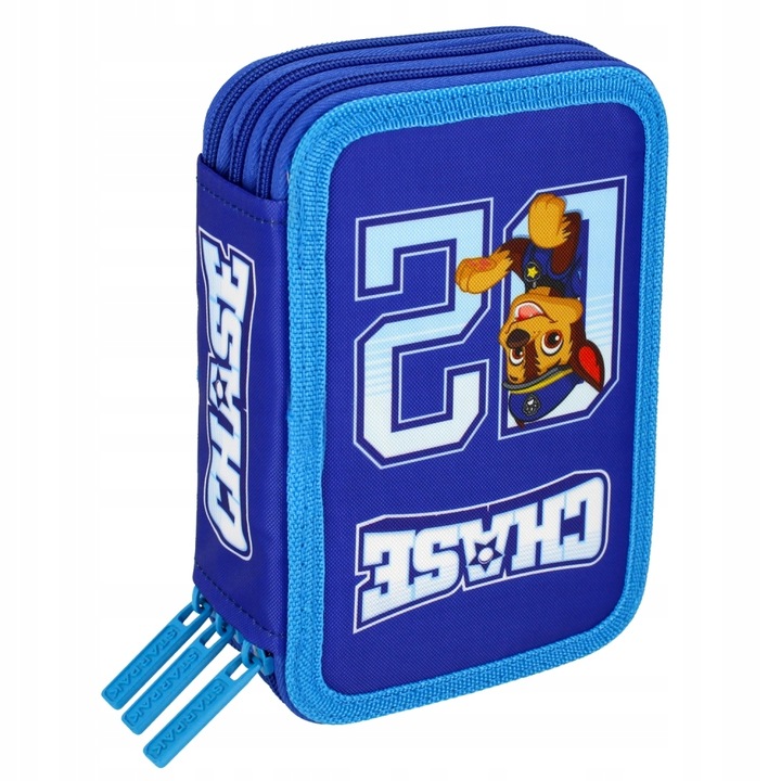 TRZYKOMOROWY PIÓRNIK SZKOLNY PSI PAW PATROL Chase z WYPOSAŻENIEM 30 element