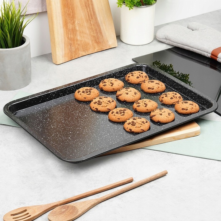 Forma GRANITOWA blacha do pieczenia ciastek warzyw piekarnika 46,5x32,5x2,5