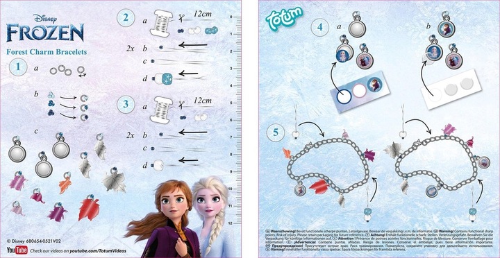 Totum zestaw kreatywny do robienia bransoletek Kraina Lodu dla dziewczynki