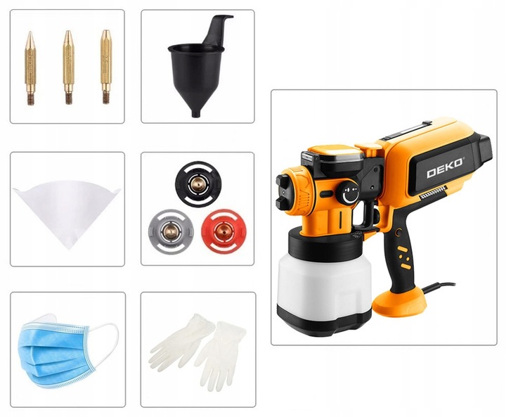 PISTOLET MALARSKI AGREGAT DO MALOWANIA ŚCIAN 3DYSZE 120 DIN ZESTAW XXL