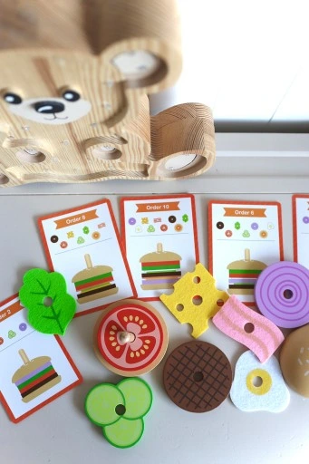 Restauracja Duży Drewniany Burger FSC WOOPIE GREEN