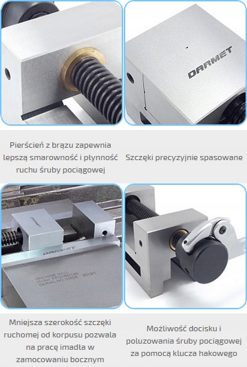 Profesjonalne imadło kontrolne precyzyjne szlifierskie stalowe 100x125