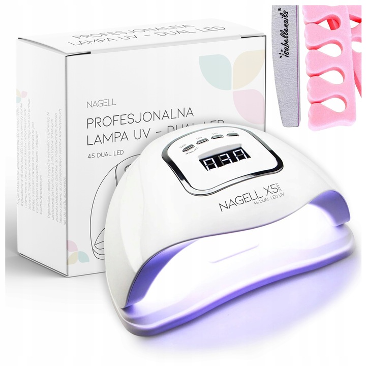 LAMPA DO PAZNOKCI UV DUAL LED SUN X5 MAX 150W MOCNA DO HYBRYD ŻELI