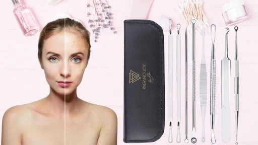 ZESTAW ŁYŻECZKI UNY DO USUWANIA WĄGRÓW ZASKÓRNIKÓW NARZĘDZIA DWUSTRONE ETUI