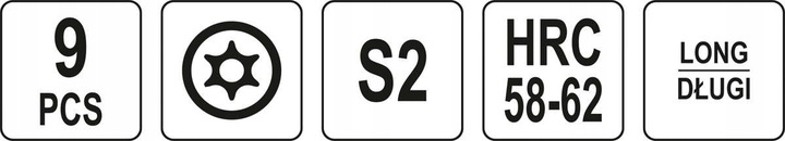 YATO ZESTAW KLUCZE IMBUSOWE TORX + IMBUS Z KULKĄ DŁUGIE T10-T50 1,5-10 18sz