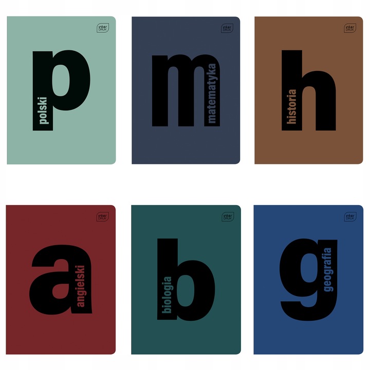 6x Zeszyt przedmiotowy tematyczny A5/60 PLASTIK OKŁ