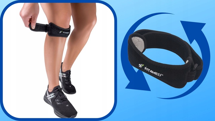 ORTEZA OPASKA PODRZEPKOWA STABILIZATOR RZEPKI GEL WKŁADKA NA URAZ WYGODNA