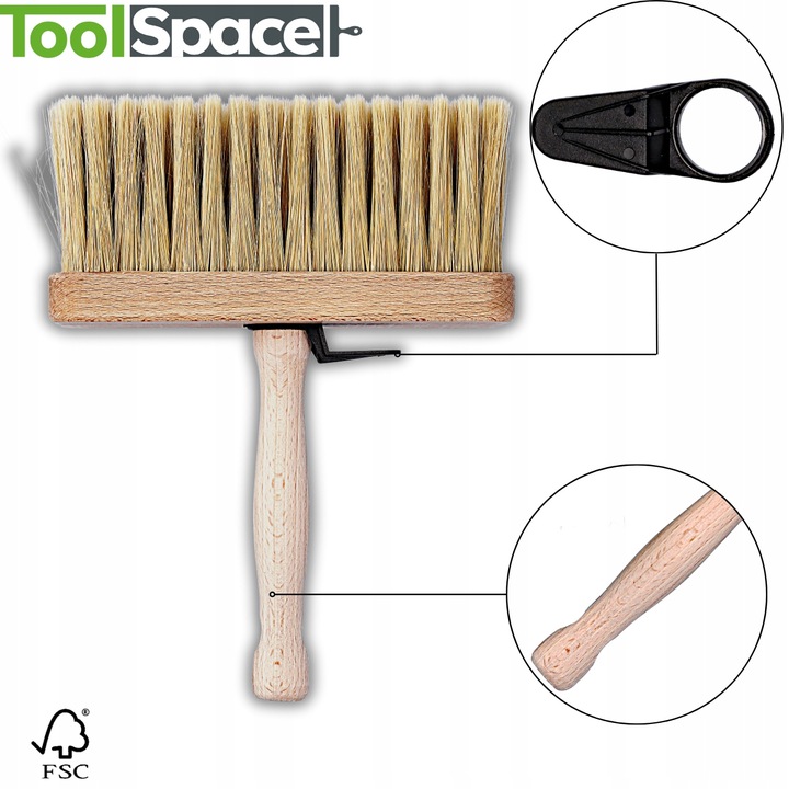 ŁAWKOWIEC 180 mm PL GĘSTY Pędzel Malarski Tapeciak 18cm CHLAPAK