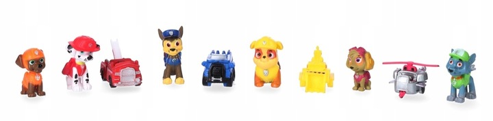Psi Patrol 10 Figurek oryginalne + Książka + Mata Figurki
