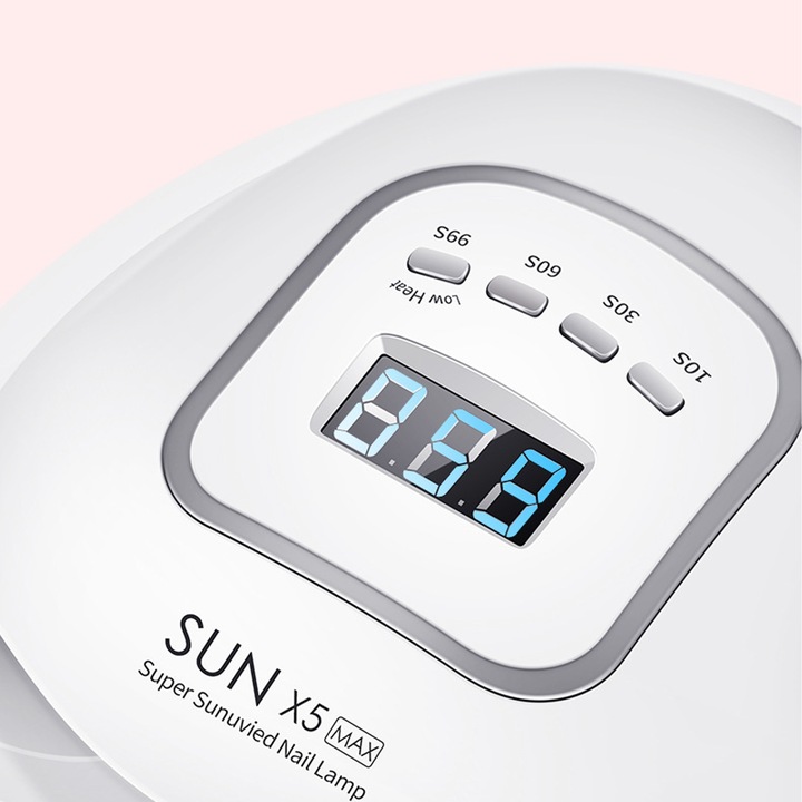 LAMPA DO PAZNOKCI SUN X5 MAX UV LED DO HYBRYD ŻELI MOCNA 80W HYBRYDY