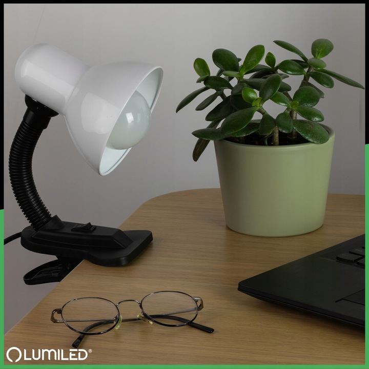 Lampka Biurkowa Szkolna Regulowana na Biurko Nocna Stołowa E27 z