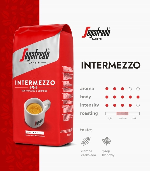 Kawa ziarnista Segafredo Intermezzo 2 x 1kg