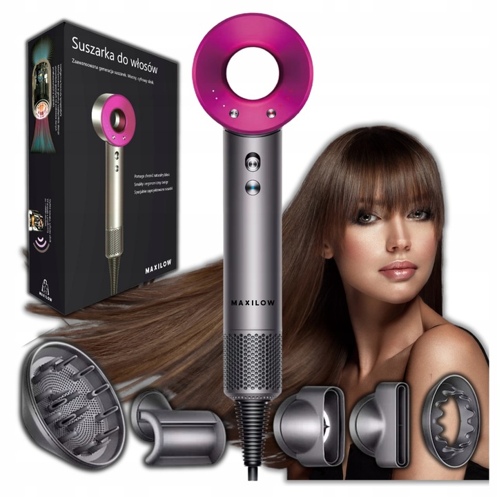Suszarka Do Włosów Z DYFUZOREM Jonizacją Prezent Cicha Końcówki 5w1