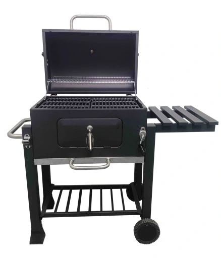 GRILL WĘGLOWY ANGULAR RUSZT ŻELIWNY + POKROWIEC