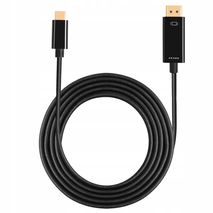 Kabel USB C do Display port Przejściówka adapter DP 4K Thunderbolt 1,8M