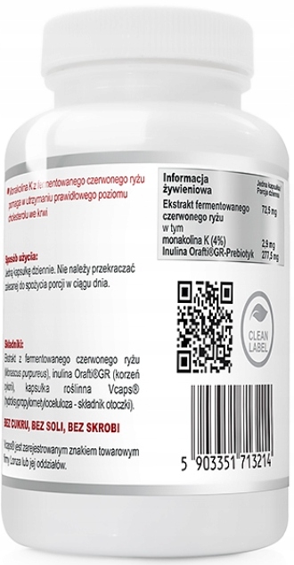 WISH Monakolina K + Prebiotyk cholesterol 60 kaps.