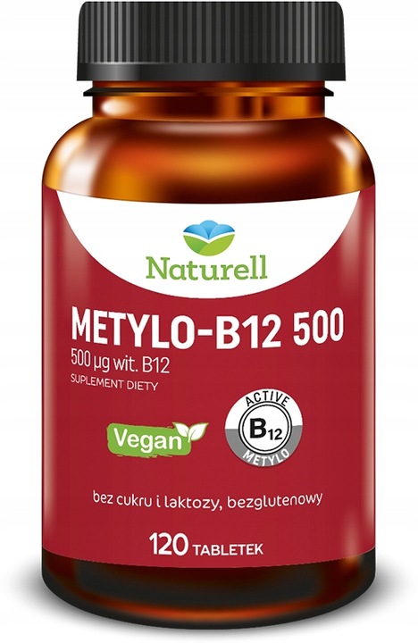 Naturell Metylo B12 500 metylokobalamina 120 tabletek