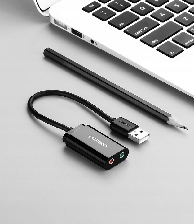 Karta dźwiękowa USB ZEWNĘTRZNA Do Laptopa komputera Adapter Jack UGREEN