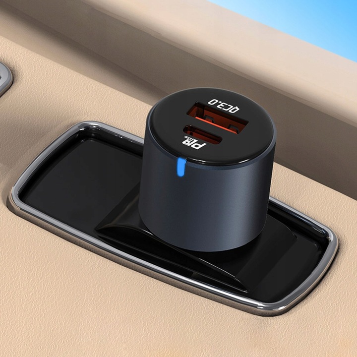Ładowarka samochodowa do laptopa POLION USB-C USB-A 65W+35W QC3.0 PD 3A